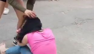Spanish Girls Fight in the Street