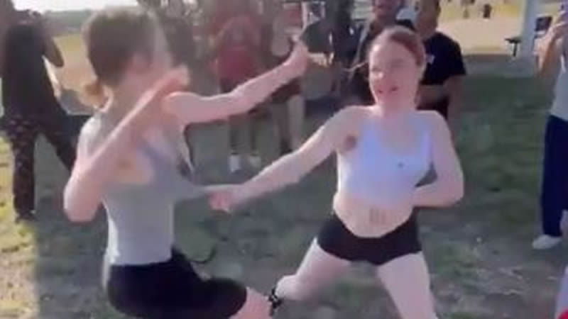 White High School Girls Fight