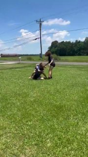 Chunky Girl Fights Another Girl in a Power Field Part 2