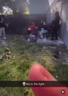 Black Girls Fight Outside the Rec Center