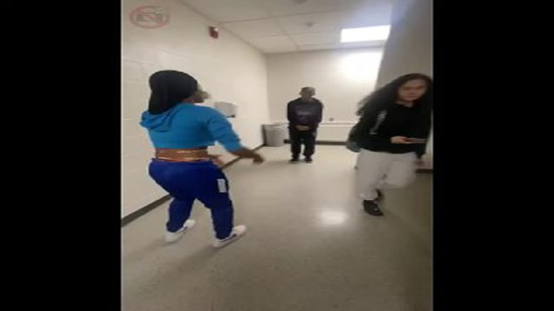 Black Girls Fight in the School Bathroom after School