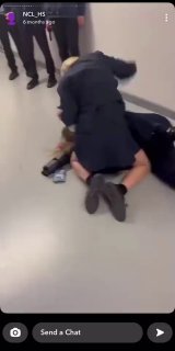 British Schoolgirls Fight in the Hallway