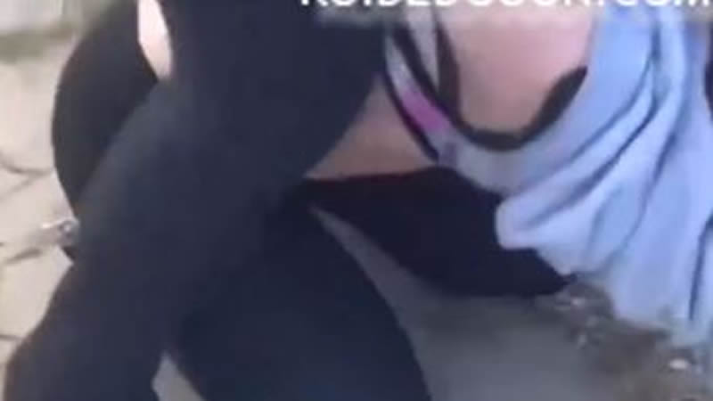 Chubby Kayla Fights Lexy on the Lawn