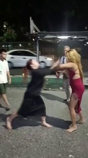 Dressed Up Girls Fight in the 4th World – Police Involved Video