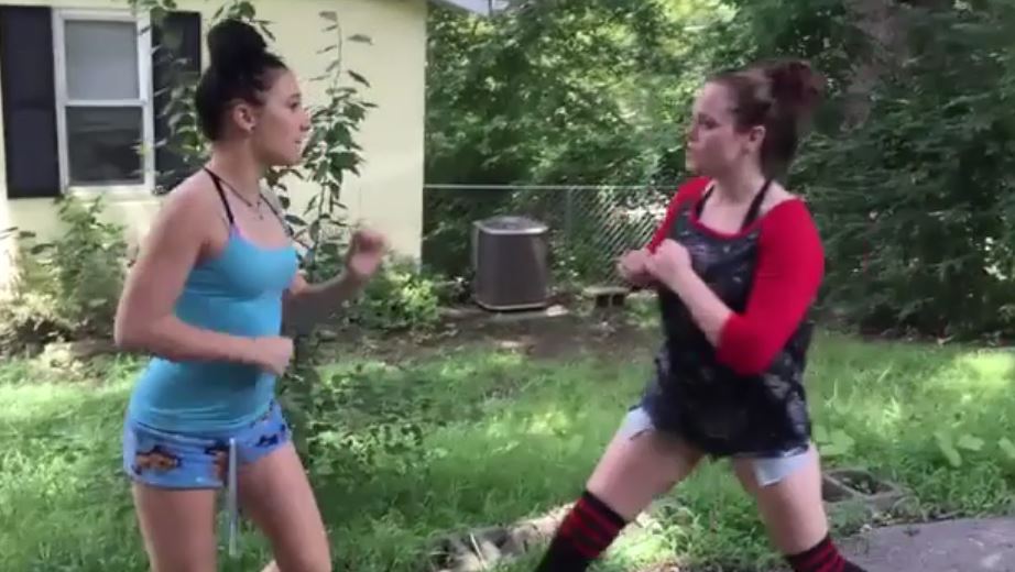 White Trash Girls Fight at a Cabin in the Woods