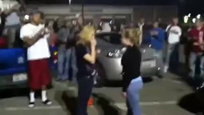 Ashley and Kari Fight in a Parking Lot