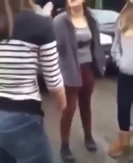 Nerdy White Girl Beat up By Skinny Girl
