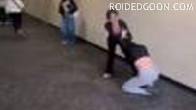 Girl Thrown Around Carpeted Hallway