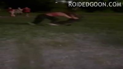 Spanish Girl in a Bra Fights in the Grass