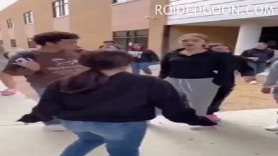 Ugly Mexican Attacks Girl During Fight