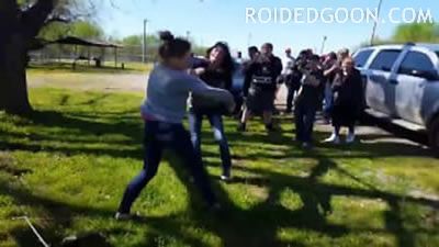 White Girls Fight on Top of Wire