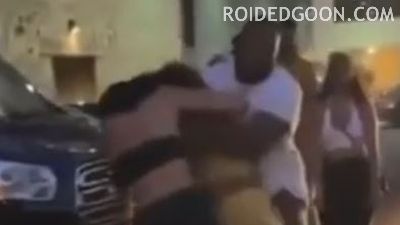 Black Girl in Bikini Fights in Paid Parking Part 1