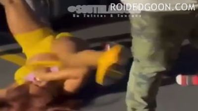 Black Girl in Bikini Fights in Paid Parking Part 2