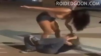 Fat Fuck Watches Topless Girl Fight