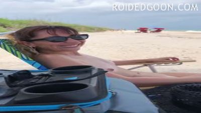 Naked MILF Goes Swimming in the Ocean