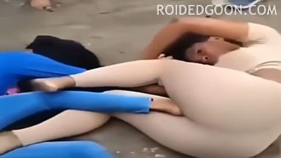 Pussy Kicking While Girl Fighting