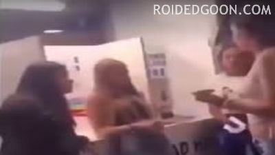 Small Boob White Girls Fight at the Carnival