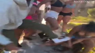 Tit Flopping Black Girls 6 vs 1 Condo Catfight