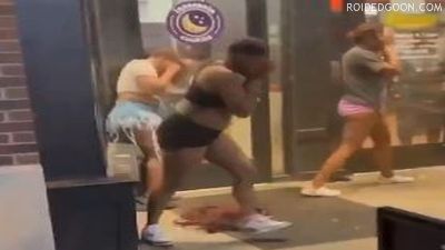 Black Girls with Tits Out Get Maced During Brawl